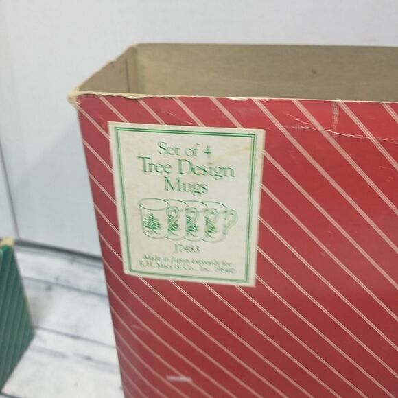 Vintage Macy's All the Trimmings Christmas Tree Mug 1985 J7483 R H Macy 3 Mugs. - Picture 11 of 11